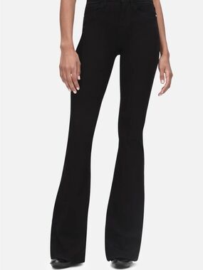 Frame Le High Flare Black Denim Jeans